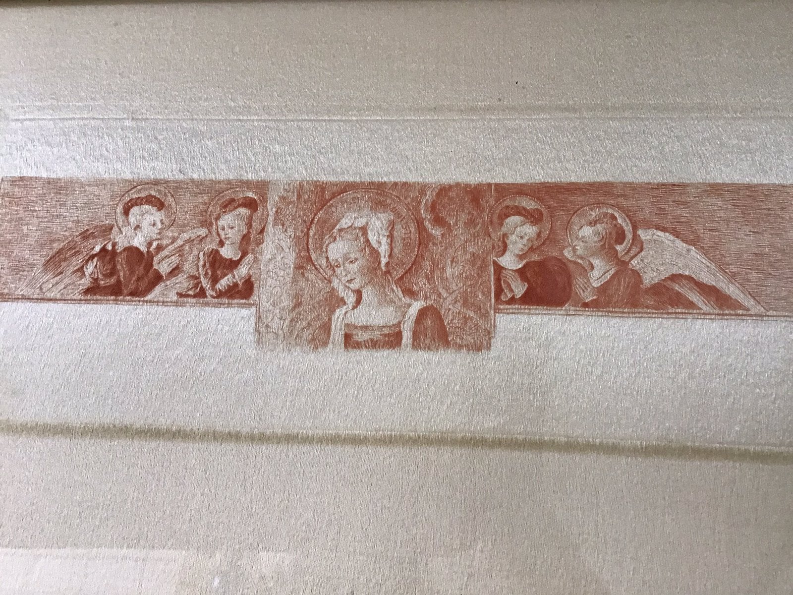 Bedrukt op zijde  Afbeelding Maria Met tekst uit 1909, Antiek en Kunst, Antiek | Religie, Ophalen of Verzenden