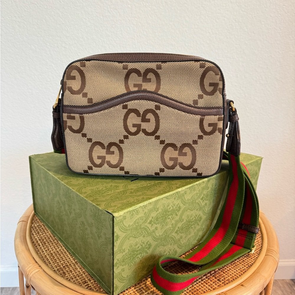 Originele Gucci Jumbo GG Schoudertas Met Bon, Sieraden, Tassen en Uiterlijk, Tassen | Schoudertassen, Ophalen of Verzenden, Zo goed als nieuw