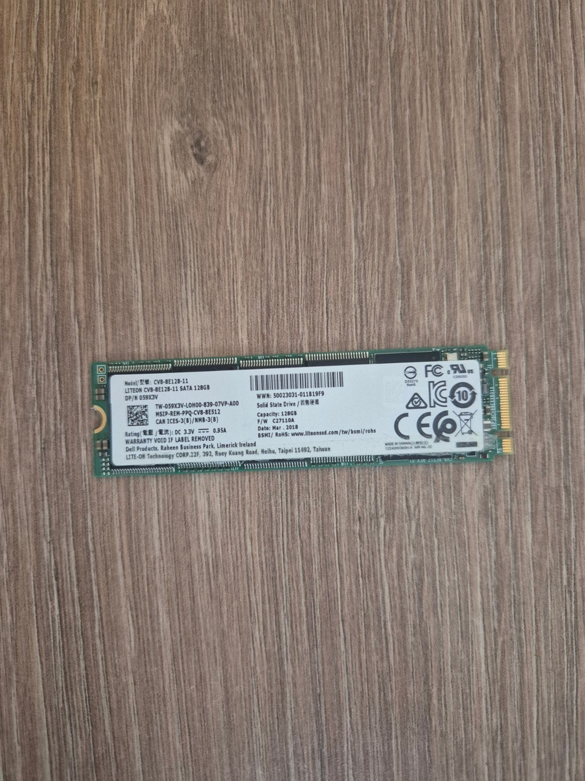 lite-on ssd 128 gb sata, Computers en Software, Intern, Gebruikt, Ophalen of Verzenden, Laptop