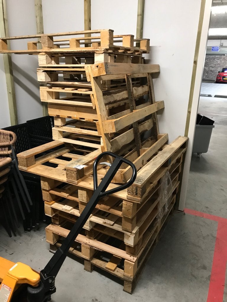 Gratis af te halen: Diverse houten pallets, Tuin en Terras, Ophalen, Gebruikt