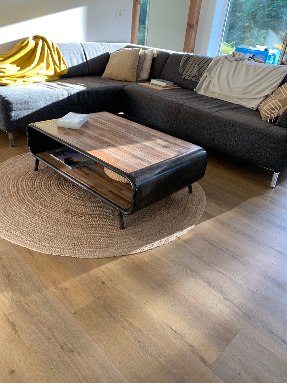 Salontafel industrieel, Ophalen, 100 tot 150 cm, 50 tot 100 cm, Zo goed als nieuw