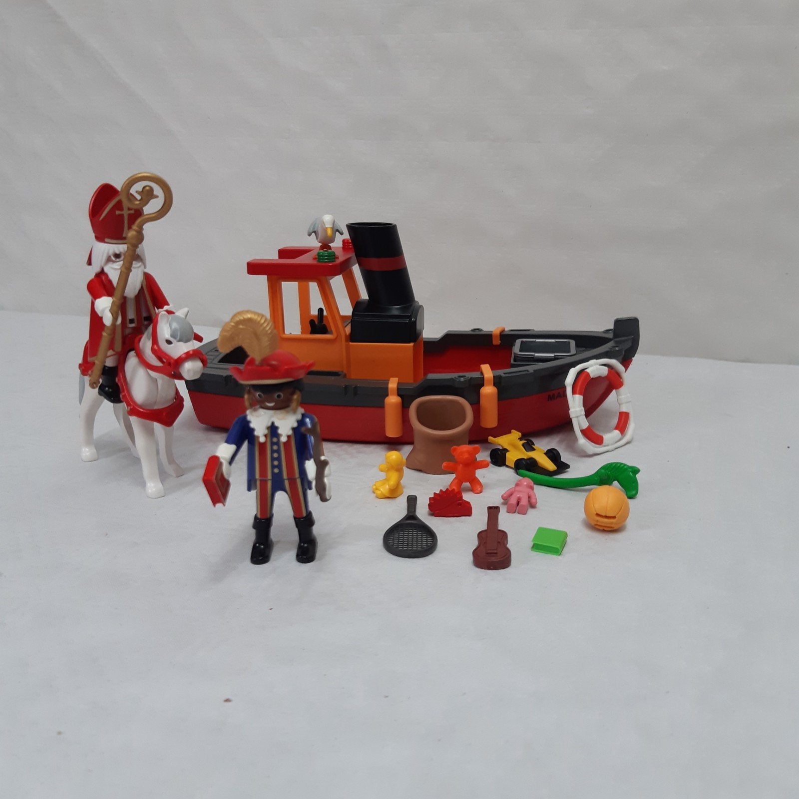 Playmobil 5206 Sinterklaas stoomboot met Piet en Sinterklaas, Ophalen of Verzenden