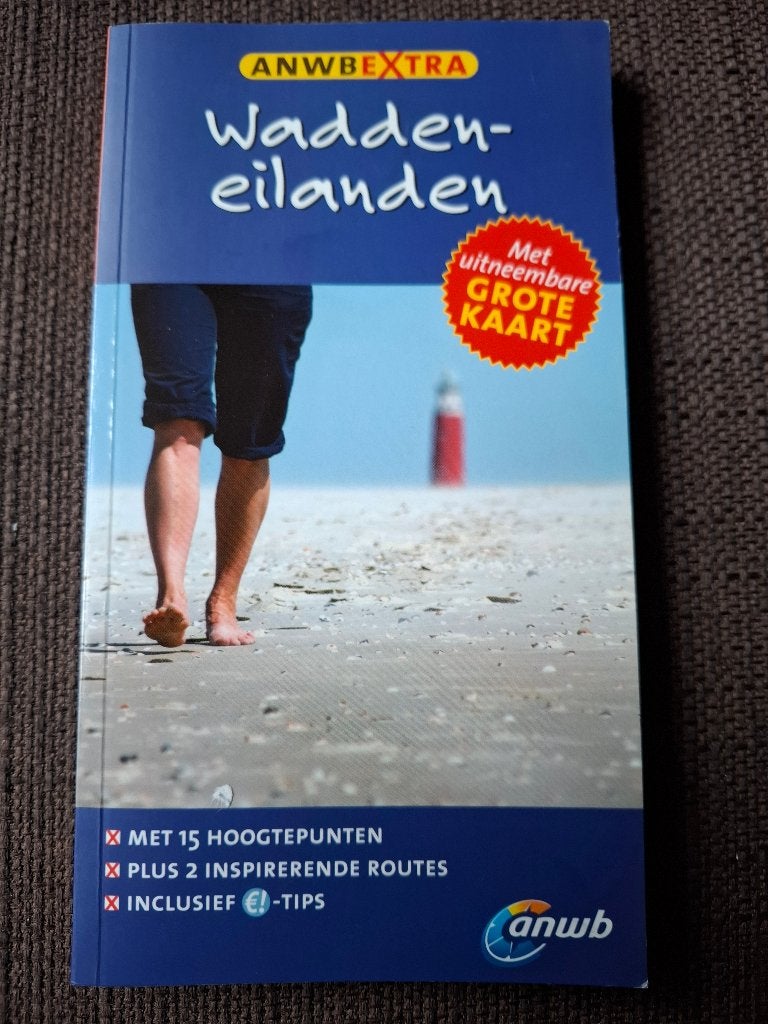 ANWB extra reisgids Waddeneilanden met plattegrond, Ophalen of Verzenden, Zo goed als nieuw, Reisgids of -boek, ANWB