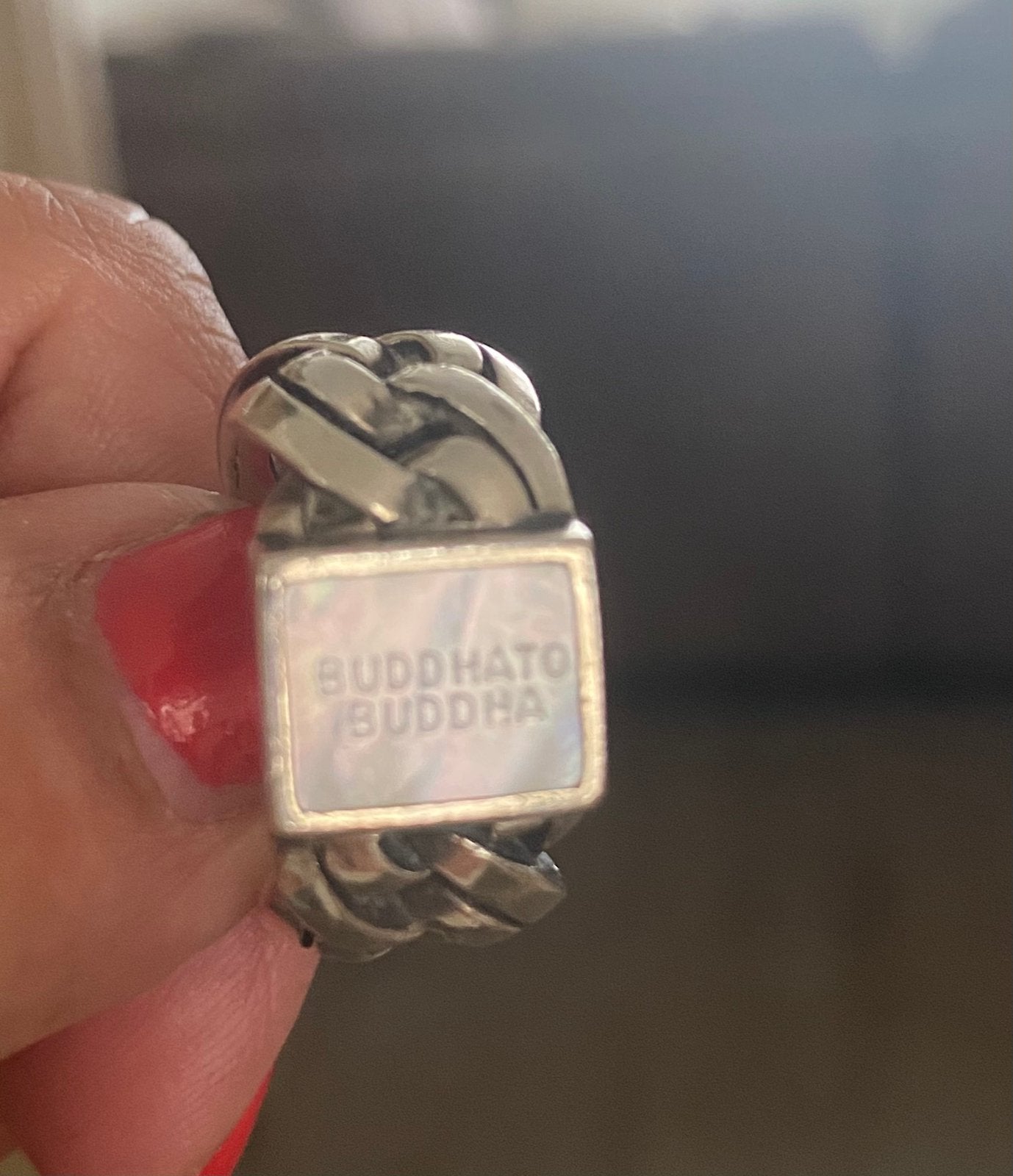 Buddha to buddha ring, Ophalen of Verzenden, Zo goed als nieuw, 17 tot 18, Dame