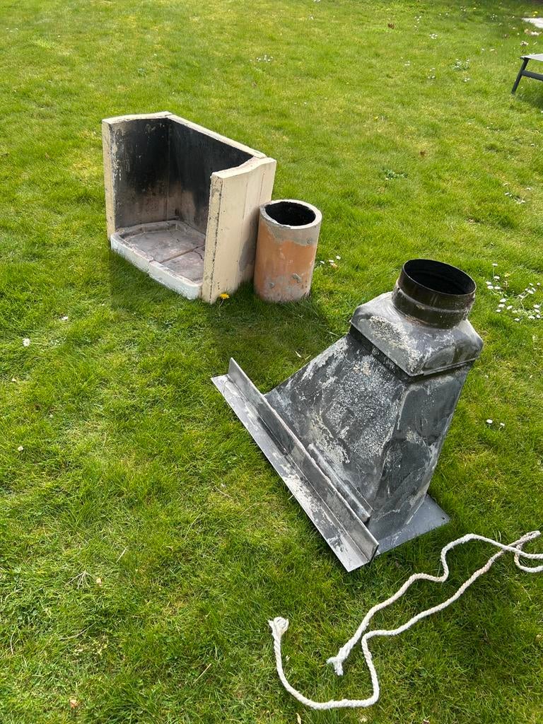 Openhaard met rookkap, Ophalen, Gebruikt, Inzethaard, Houthaard