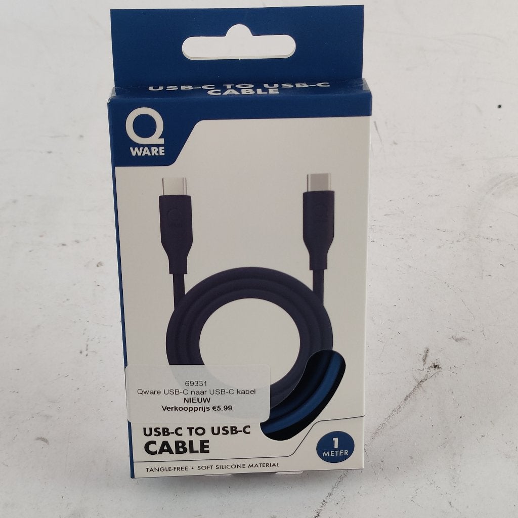 Qware USB C naar USB C kabel NIEUW || Nu voor €5.99!!, Nieuw, Ophalen of Verzenden, X, Samsung