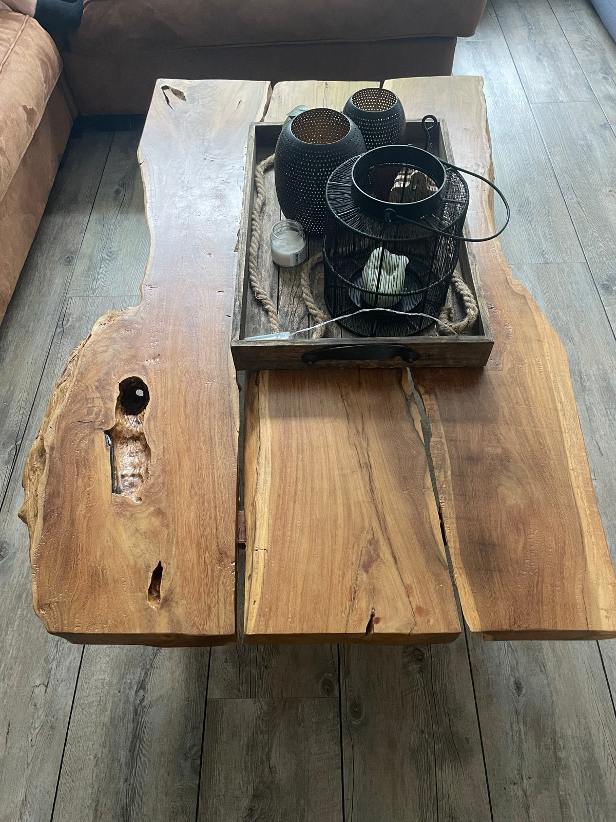 Unieke salontafel, Ophalen, 100 tot 150 cm, 50 tot 100 cm, Zo goed als nieuw