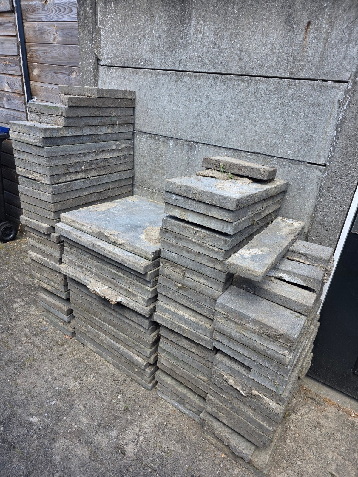 GRATIS tuintegels, Ophalen, Gebruikt, Beton, Terrastegels