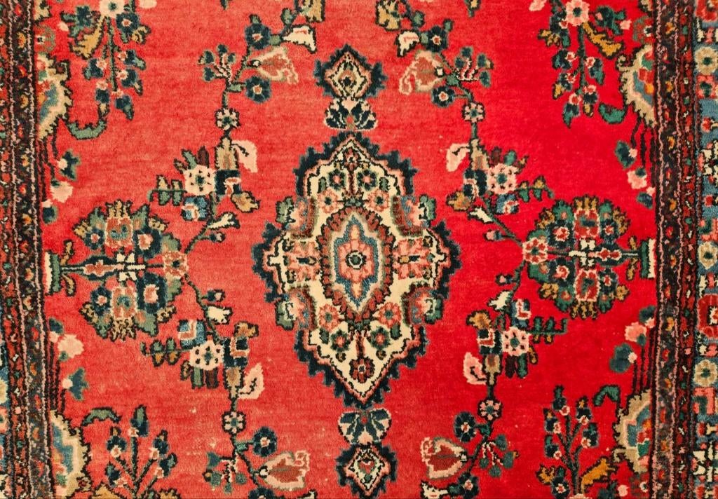 Handgeknoopt Perzisch wol Lilihan Hamadan tapijt 190x278cm, Gebruikt, 150 tot 200 cm, Onbekend, 200 cm of meer