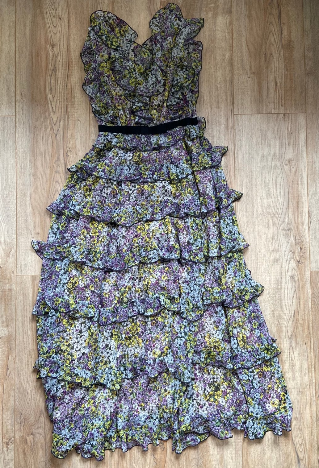 H&M x Giambattista Valli gebloemde jurk maat 36, Galajurk, Meerkleurig, Ophalen of Verzenden, Zo goed als nieuw