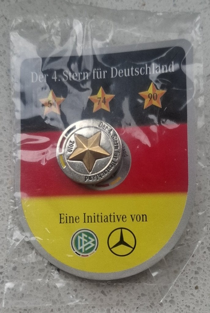 Pin 4 sterren voor Deutschland, Verzamelen, Ophalen of Verzenden, Nieuw, Sport, Speldje of Pin
