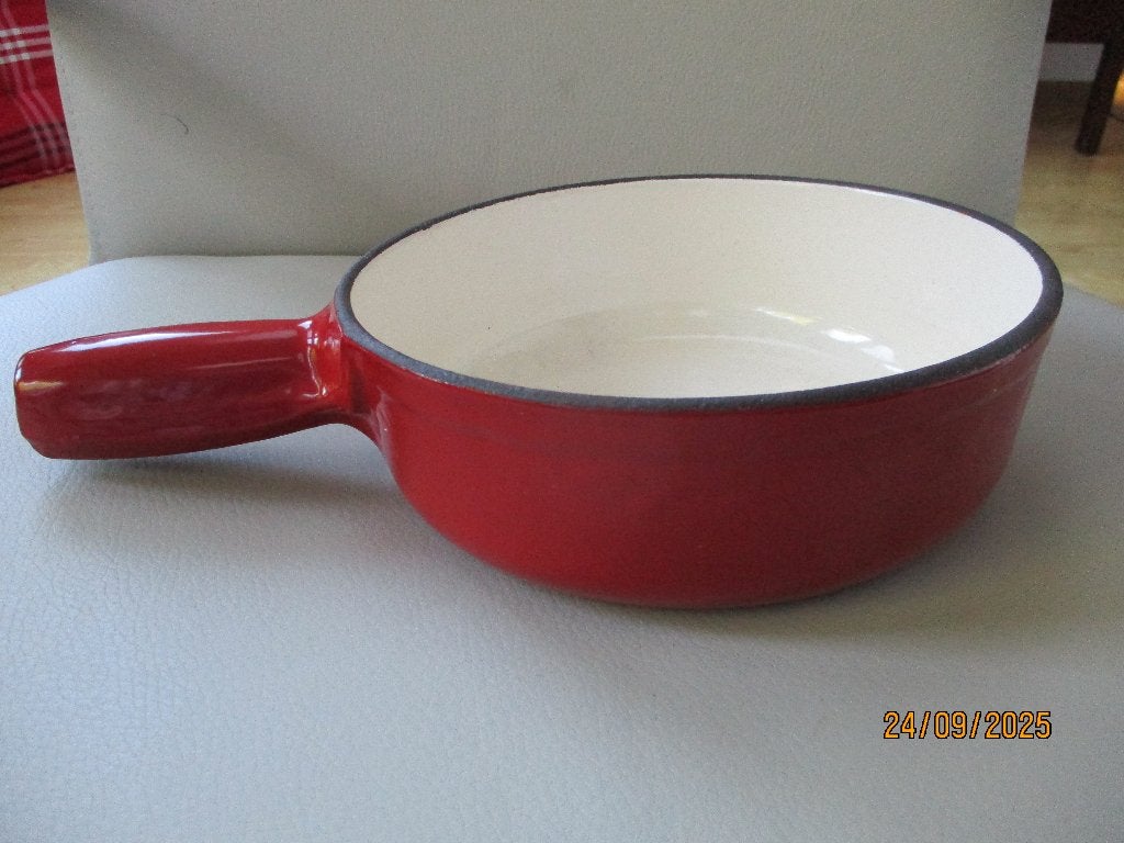Frankrijk - gietijzer - steelpan, Ophalen of Verzenden, Gebruikt, Gietijzer, Overige typen