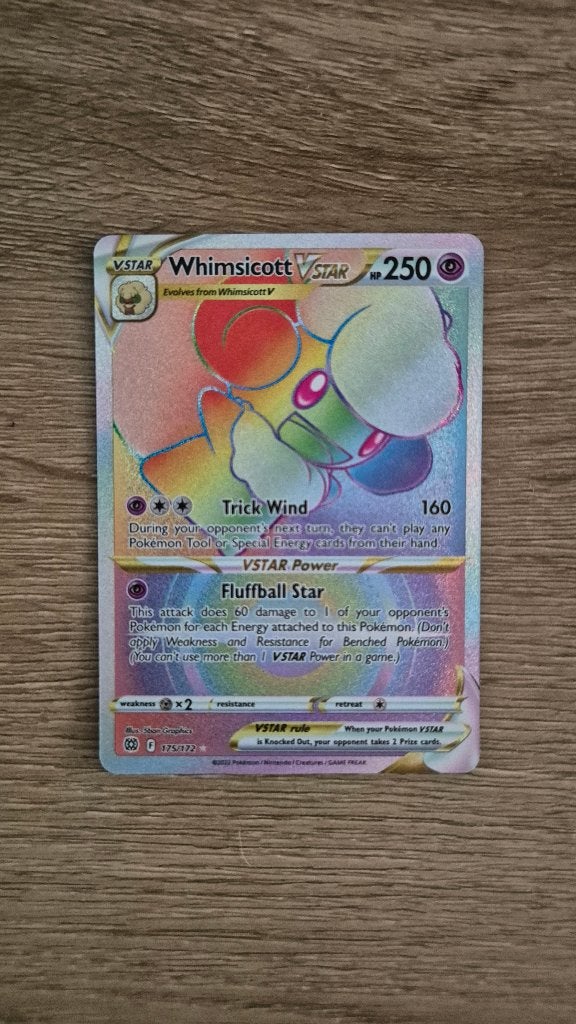 Pokémon kaart Whimsicott VSTAR BRS 175/172, Ophalen of Verzenden, Nieuw, Losse kaart