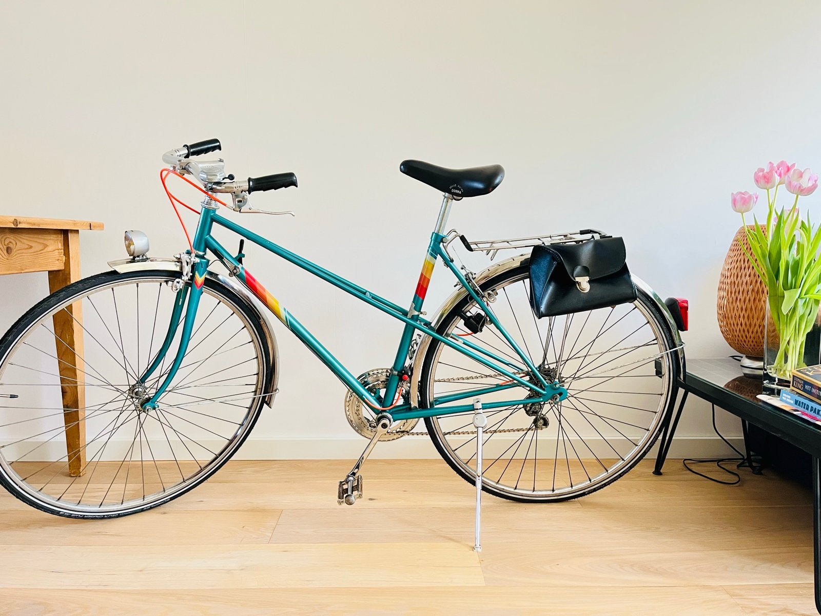 Opgeknapte Peugeot Mixte Stadsfiets, (Extra) lage instap, Velgrem, Zo goed als nieuw, Minder dan 47 cm