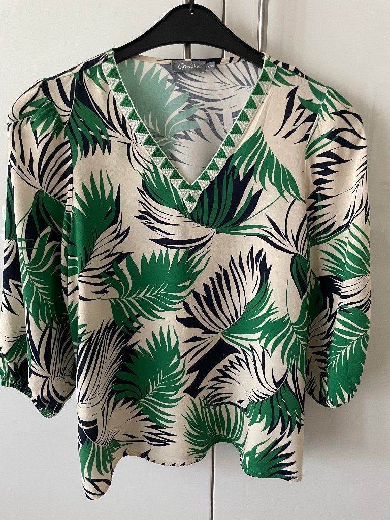 Geisha Blouse zomer maat S als nieuw, Maat 38/40 (M), Geisha, Beige, Ophalen of Verzenden