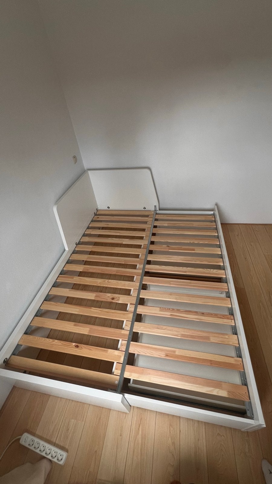 Bedframe met 2 lades, wit, 80x200 - 160x200 cm, Ophalen, Gebruikt, Wit, Tweepersoons