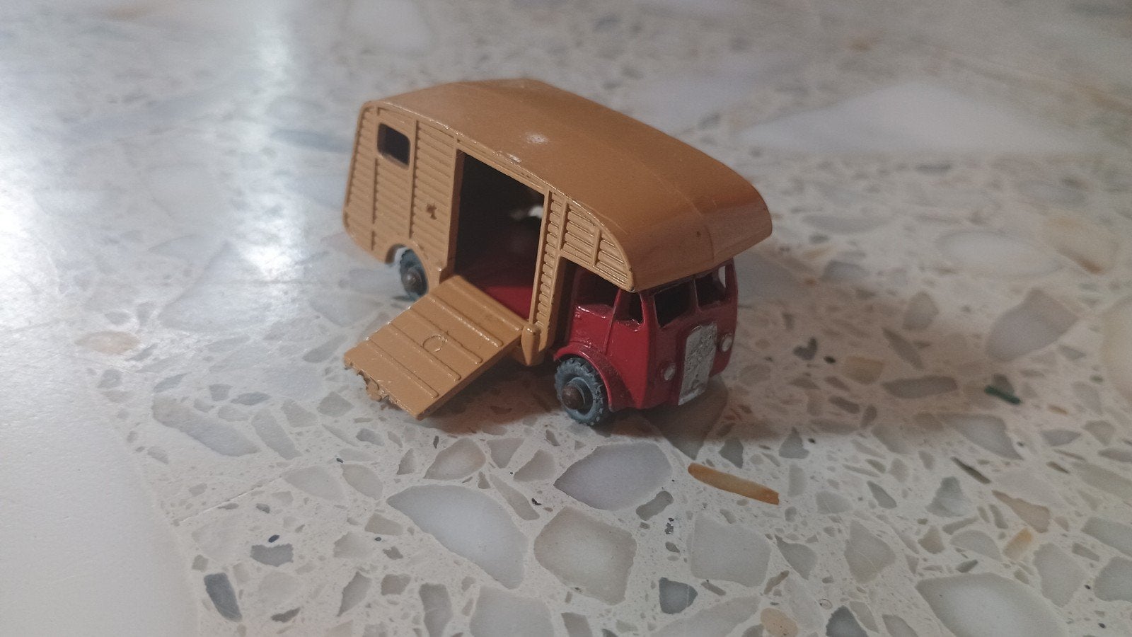 Vintage Lesney Matchbox Horse Box (paardentrailer), Ophalen of Verzenden, Gebruikt