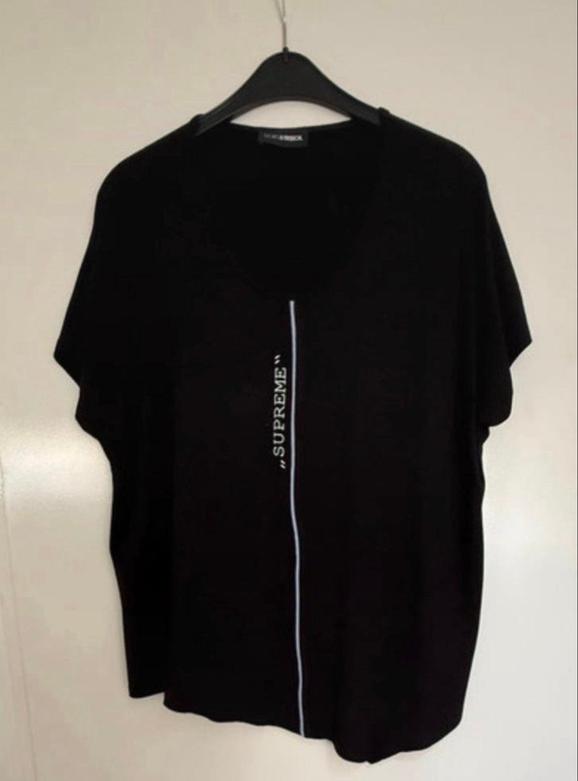 Doris Streich Zwart Shirt mt 52 met Lichtblauwe Streep, Kleding | Dames, T-shirts, Zwart, Maat 46/48 (XL) of groter, Ophalen of Verzenden