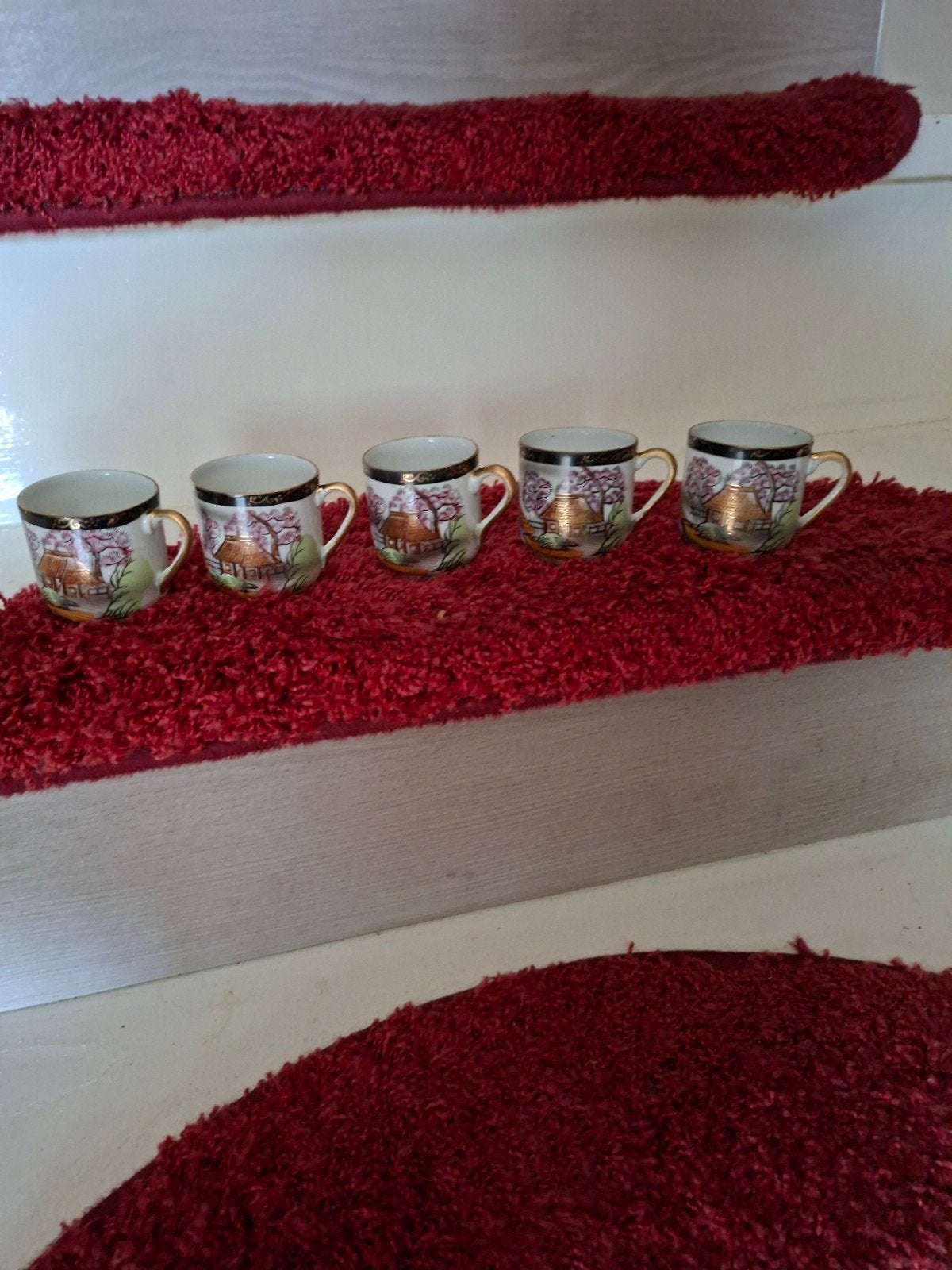 Set van 5 vintage Japanse theekopjes, Ophalen