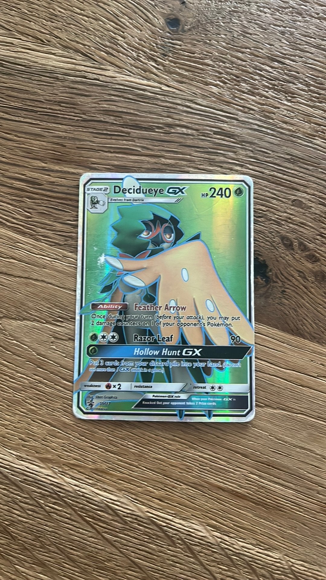 Decidueye GX Pokémon Kaart, Ophalen of Verzenden, Gebruikt