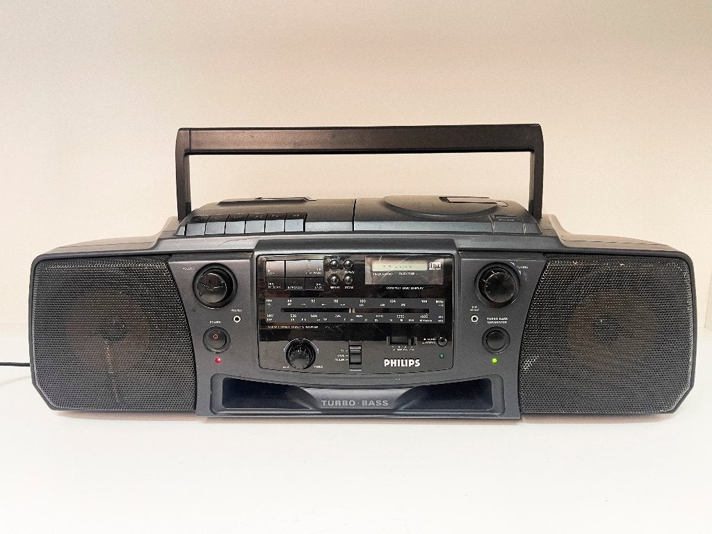 Philips AZ8114/00 Boombox radio/CD/cassettespeler, Philips, N, Cassettedeck, Ophalen of Verzenden