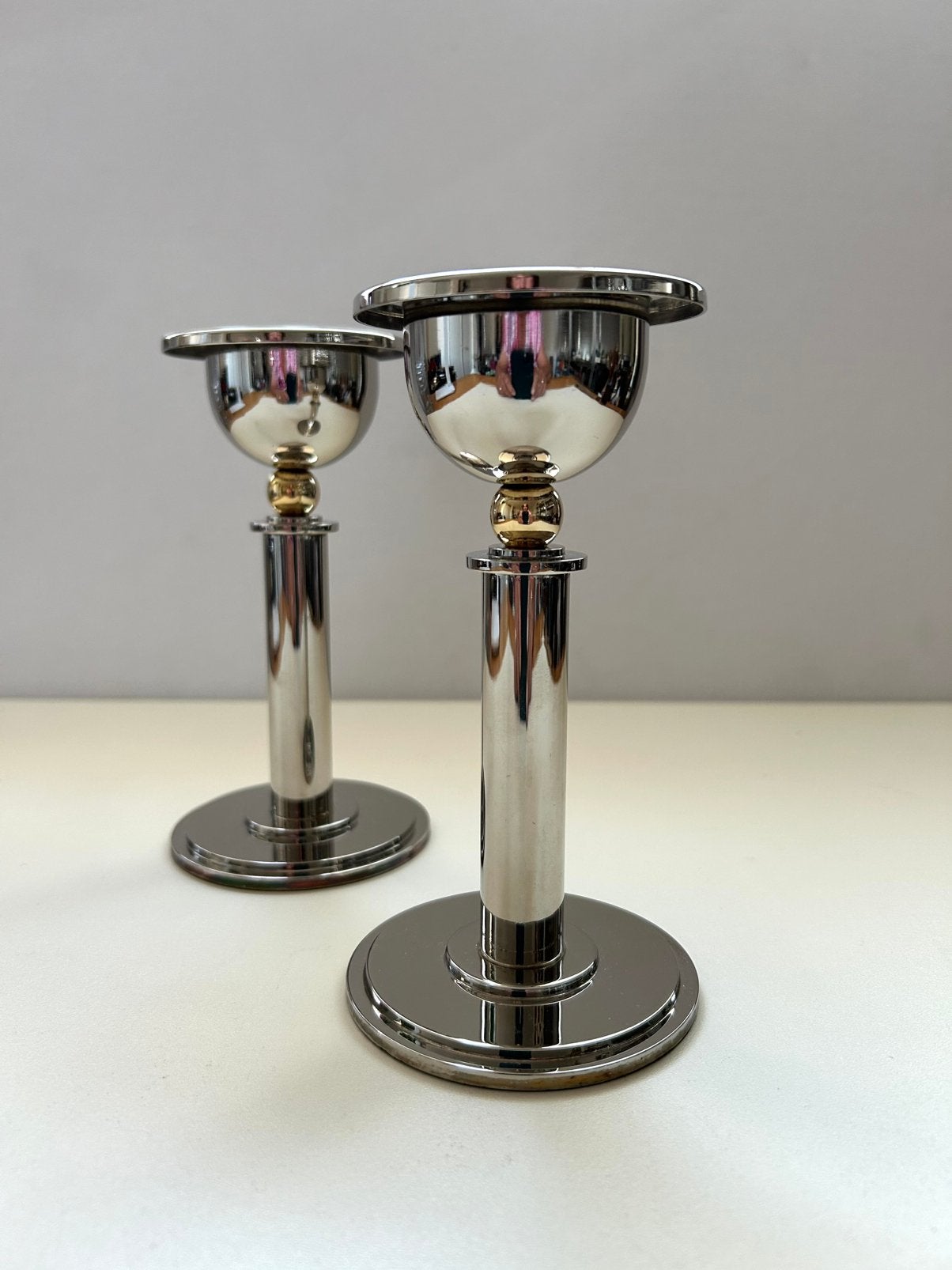 Art Deco kandelaars WMF, Antiek en Kunst, Ophalen of Verzenden, Zilver