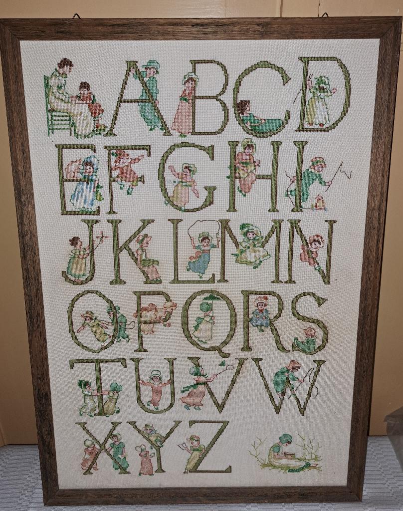 kader alfabet geborduurd alfabet decoratie, Verzenden