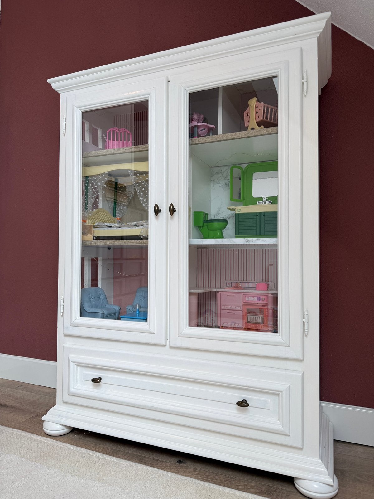Poppen/barbiehuis, Ophalen, 100 tot 150 cm, 100 tot 150 cm, Eikenhout