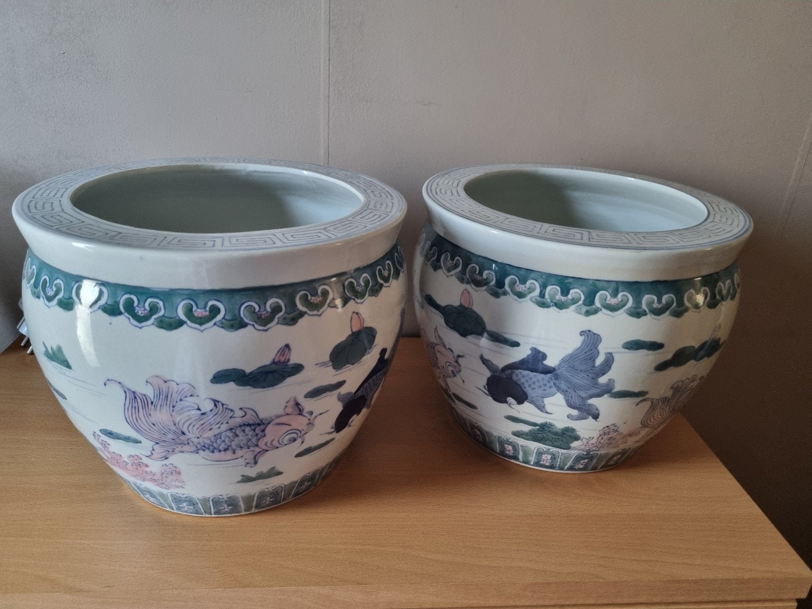 Chinese bloempotten, Tuin en Terras, Bloempotten, Ophalen, Rond, Aardewerk, Minder dan 40 cm