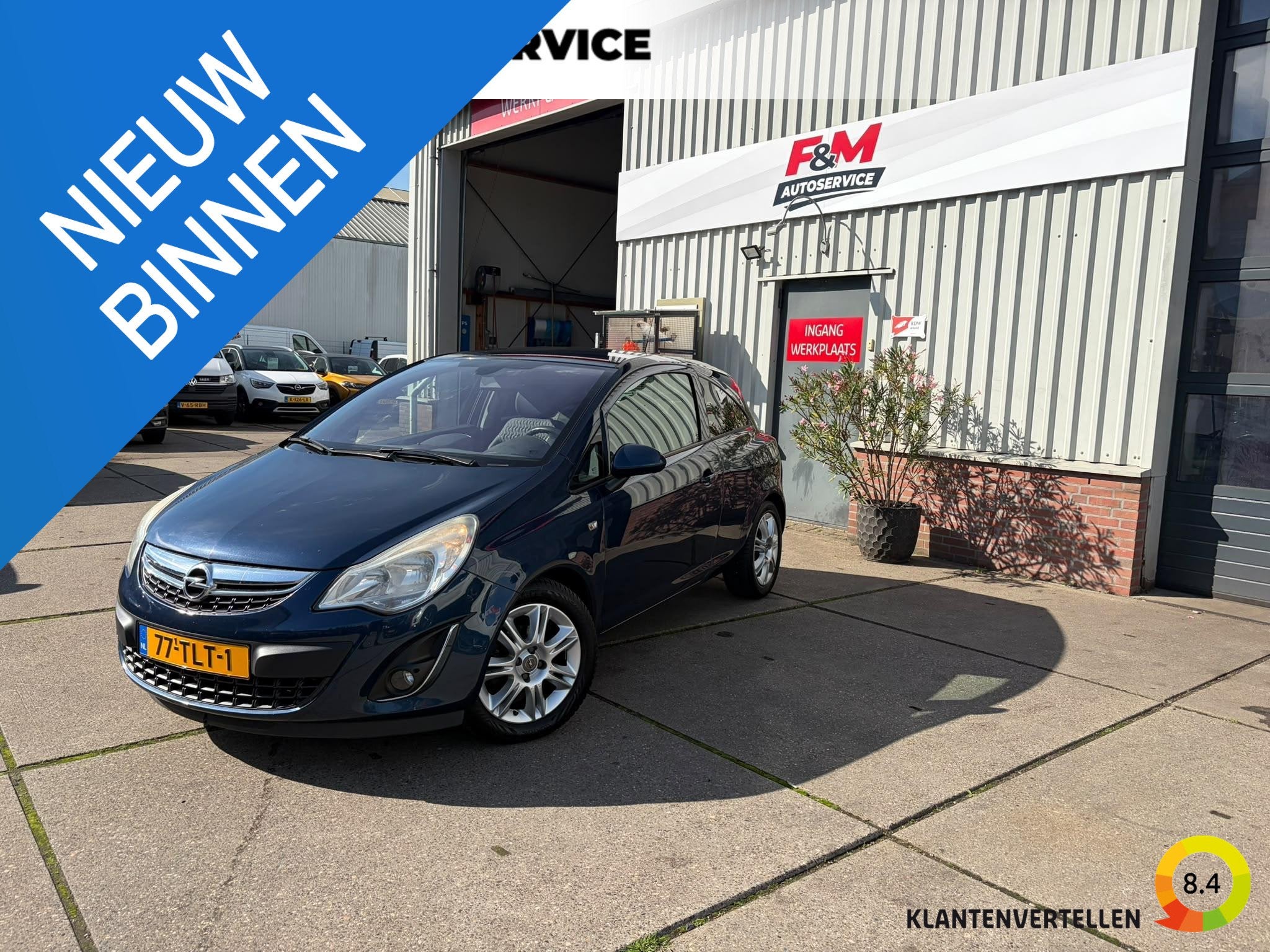 Opel Corsa 1.4-16V Cosmo Clima, cruise, stoel-stuurverwarmin, Voorwielaandrijving, Euro 5, Blauw, Automatische klimaatregeling