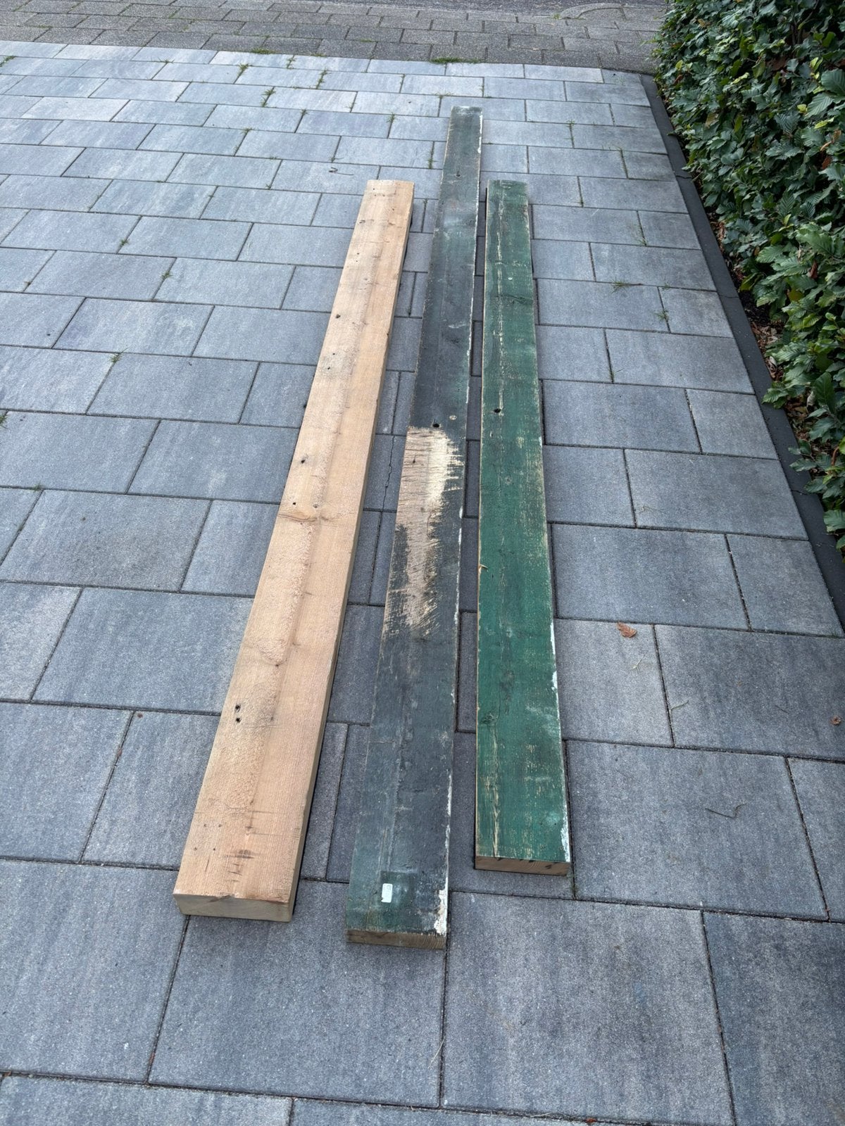 Houten balken, Tuin en Terras, Palen, Balken en Planken, Ophalen, Gebruikt, 250 cm of meer, Balken