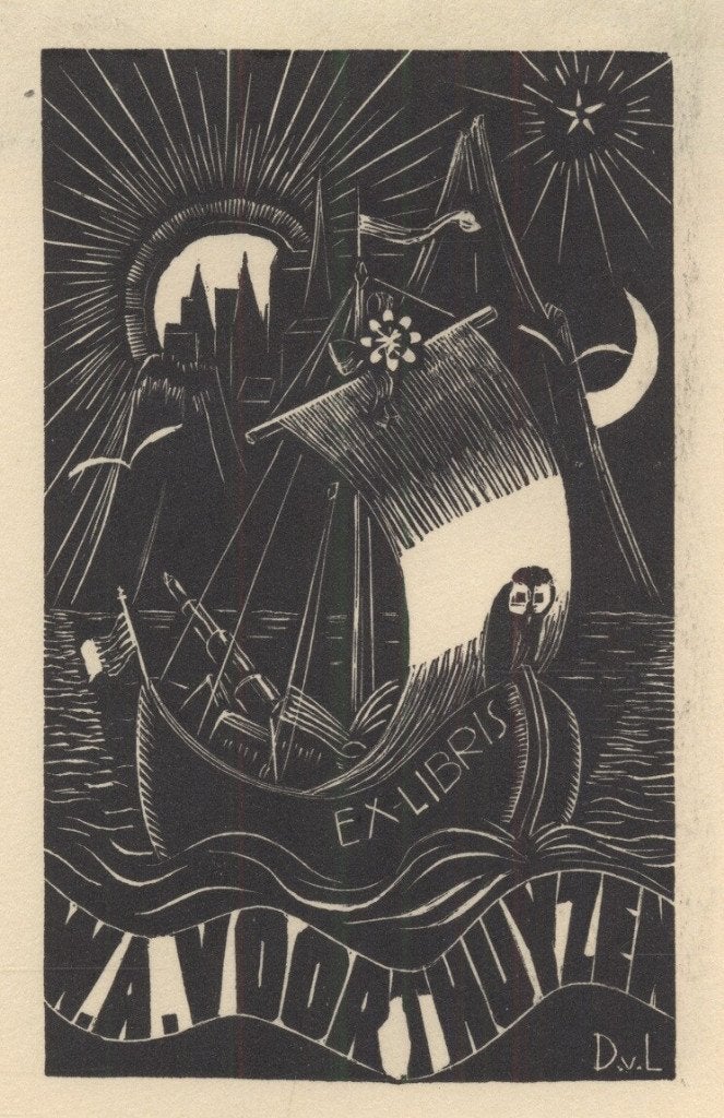 1335 Ex Libris Nederland : Dirk van Luijn, 1934, Verzenden, Ex libris