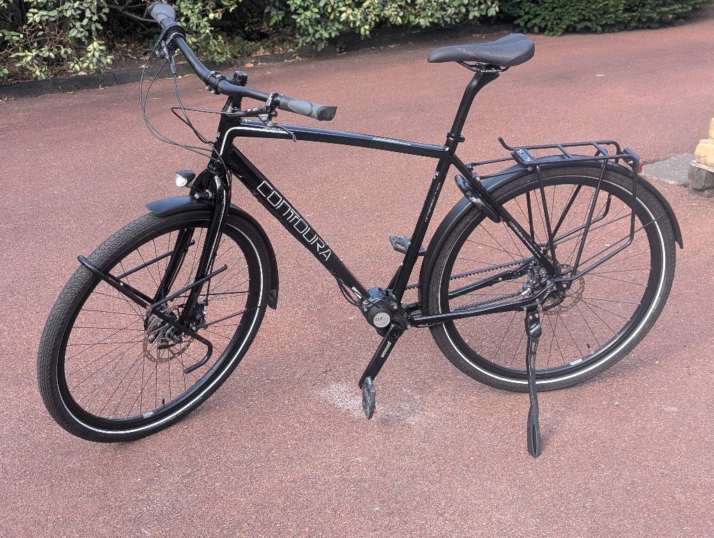 Contoura Pollino Pinion/Gates Toerfiets - Large, 28 inch, Gebruikt, 10 tot 15 versnellingen, Schijfrem
