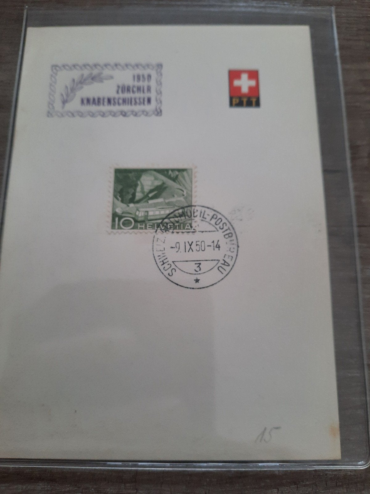Zwitserland Mobiel Postkantoor poststuk 1950 Zürcher Knabens, Verzenden
