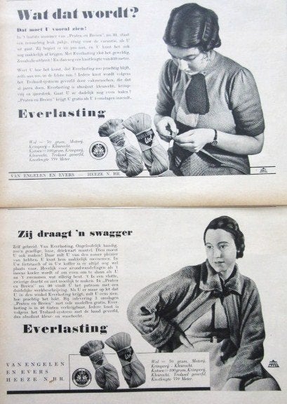 Advertenties reclames uit 1937 - handwerk hobby, Ophalen of Verzenden, Gebruikt, Overige typen
