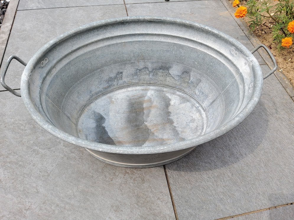 Te koop vintage zinken teil, Ophalen
