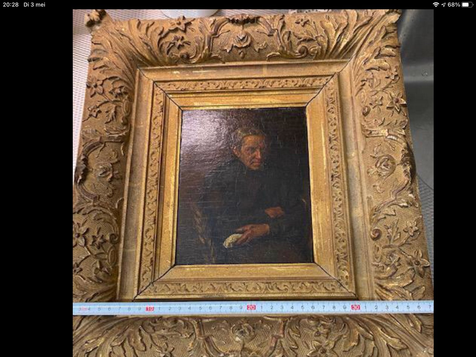Portret van de moeder van Felicien Bobeldijk, Paneel, Portret of Personen, Realistisch, Ophalen of Verzenden