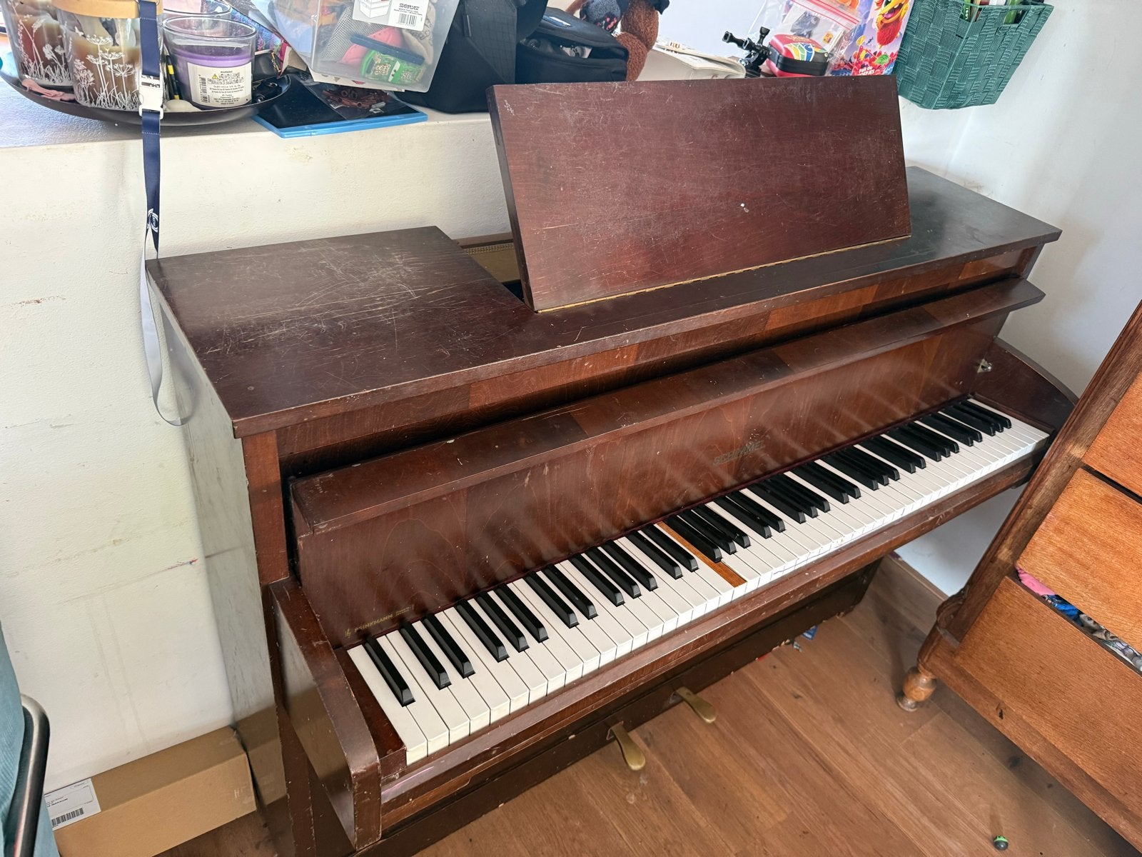 Gebruikte Piano - Klassiek en Functioneel, Muziek en Instrumenten, Ophalen, Gebruikt, Bruin, Piano