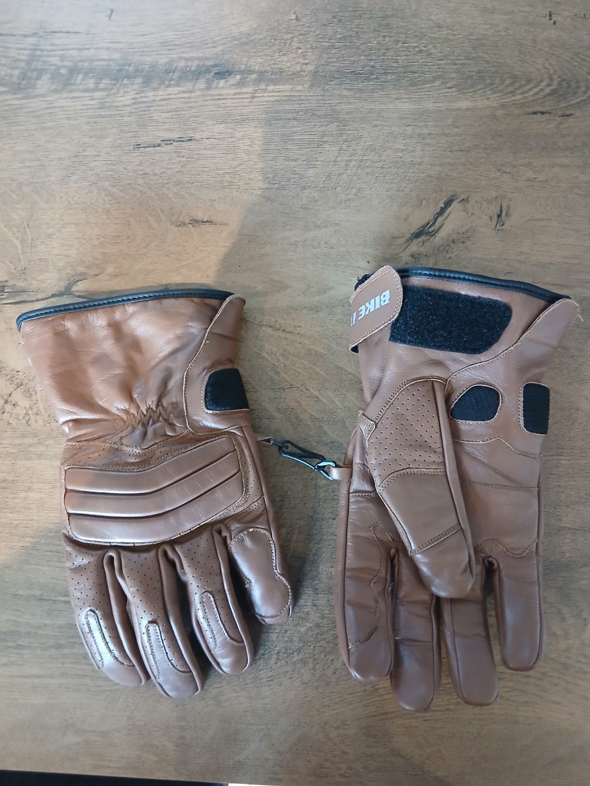 Bike It Leren Motorhandschoenen - Bruin, Maat 3XL, Bike It, Heren, Ophalen of Verzenden, Handschoenen