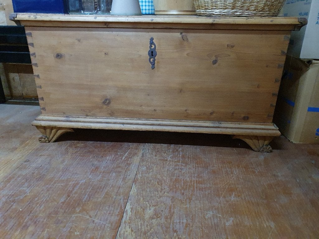 Antieke massief houten Dekenkist 115breed, 63diep en 59cm, Ophalen