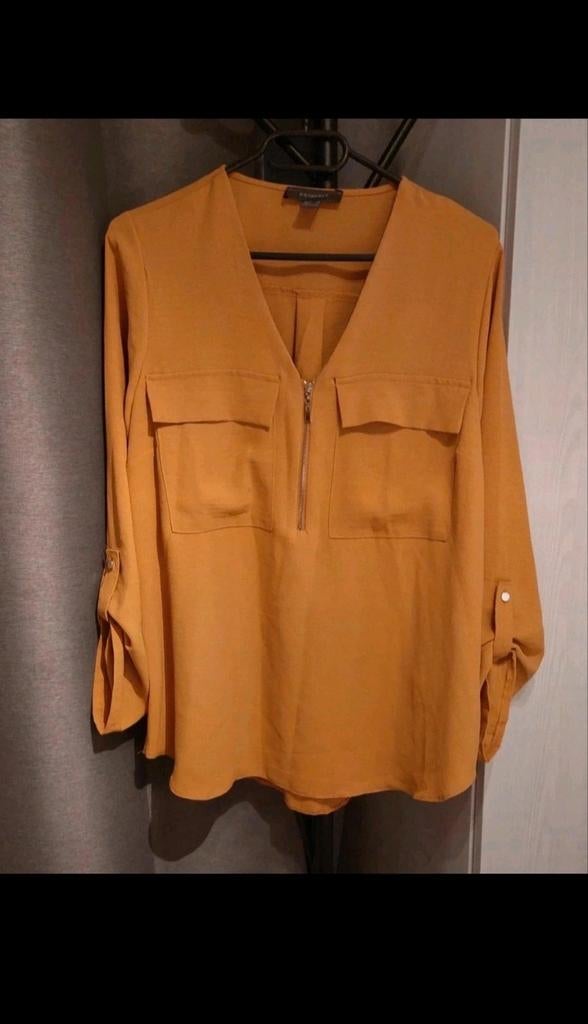 Mosterd gele blouse ( maat S ), Ophalen of Verzenden, Zo goed als nieuw, Maat 36 (S), Oranje