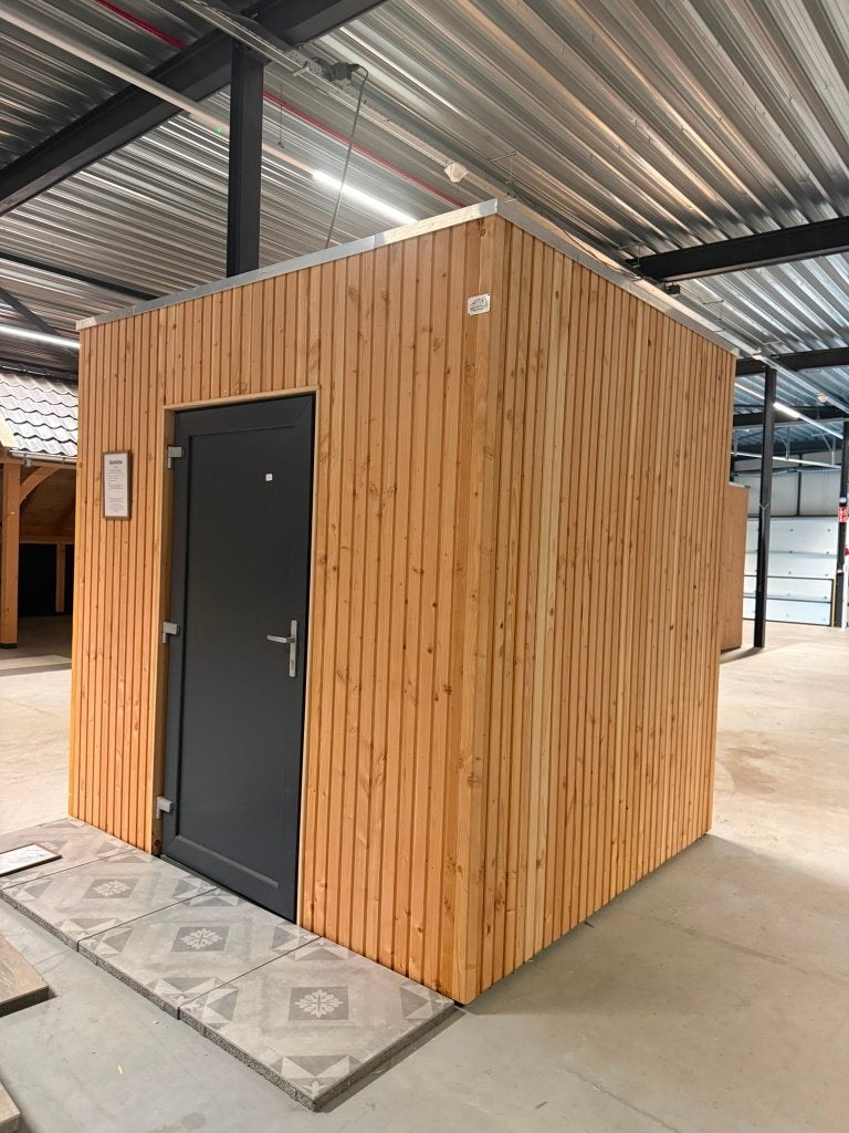 Houten overkapping/veranda – Schuur– moderne tuinkamer, Ophalen, 200 tot 400 cm, 250 tot 500 cm, Schuur