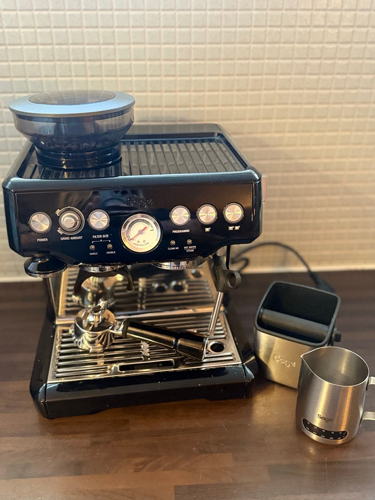Sage Barista Express Black, Witgoed en Apparatuur, Koffiezetapparaten, Ophalen of Verzenden, Espresso apparaat