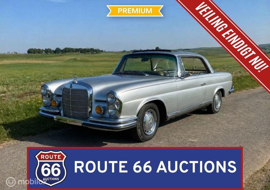 Mercedes-Benz 220 SEb Coupe | 1962 | Route 66 Auctions, Auto's, Oldtimers, Bedrijf, Te koop, Mercedes-Benz, Benzine, Overige carrosserieën