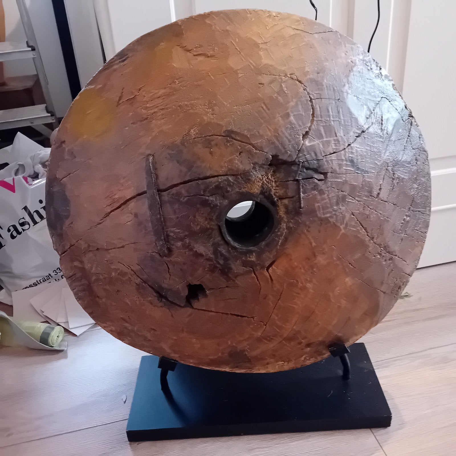 Mooi groot houten ornament, Ophalen, Hout