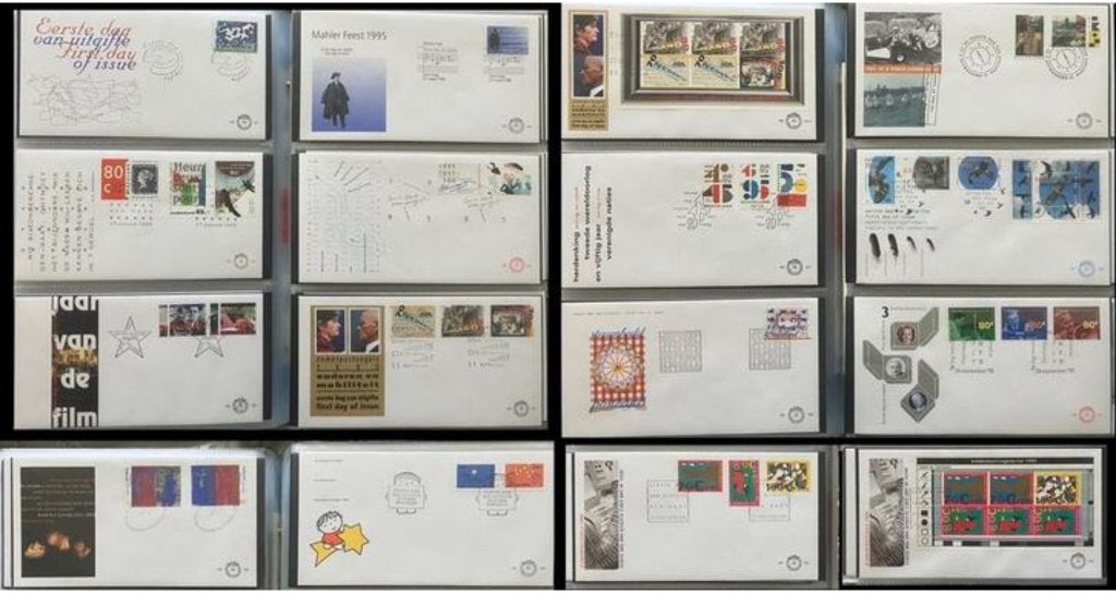 FDC jaargang 1995 totaal 16 enveloppen E331 - E343, Ophalen of Verzenden, Nederland