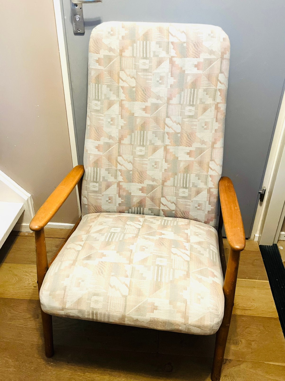 Deense  Mid Century relaxfauteuil, Ophalen of Verzenden, Zo goed als nieuw, 50 tot 75 cm