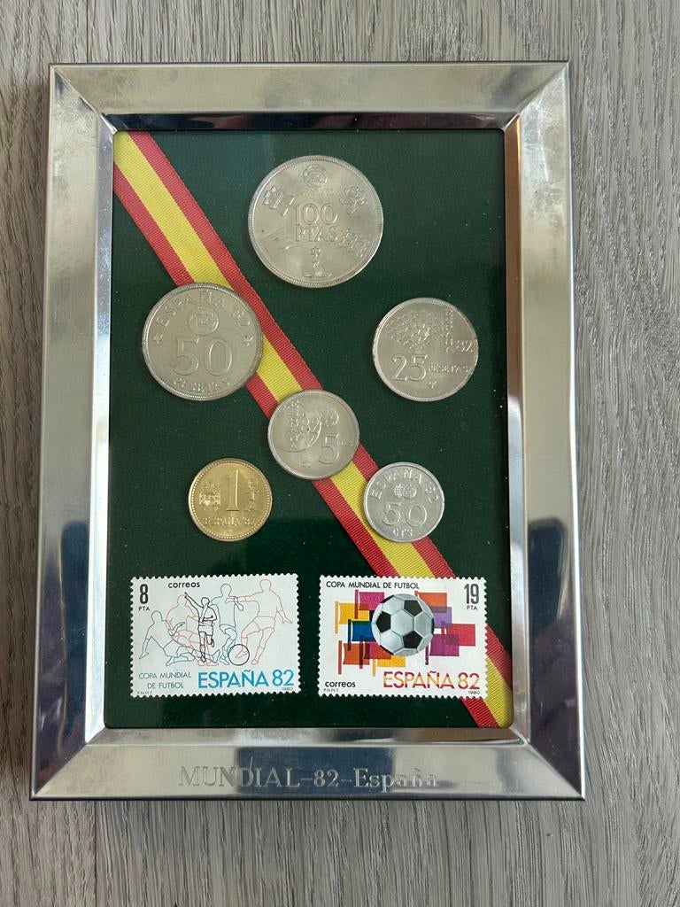 Spaanse WK Munten 1982 en Postzegels Set, Ophalen of Verzenden, Overige landen, Setje