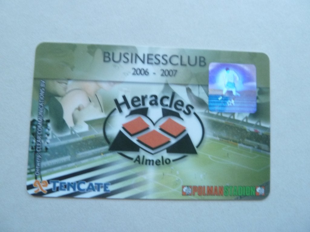 Businessclubcard  Heracles. 2006/2007  Grijze achterkant, Verzamelen, Ophalen of Verzenden, Zo goed als nieuw, Overige binnenlandse clubs