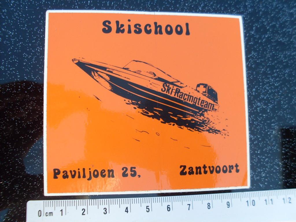 sticker skischool zantvoort ski racing team speedboot, Verzenden, Zo goed als nieuw, Bedrijf of Vereniging